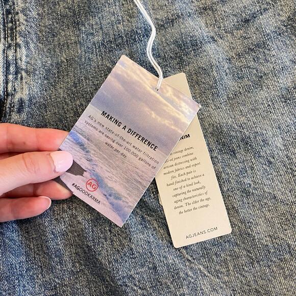 NWT AG-ED Denim Alexxis Short High Rise Wedgie Shorts size 33 - Picture 4 of 10